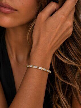 Delaney Mixed Metal x bracelet